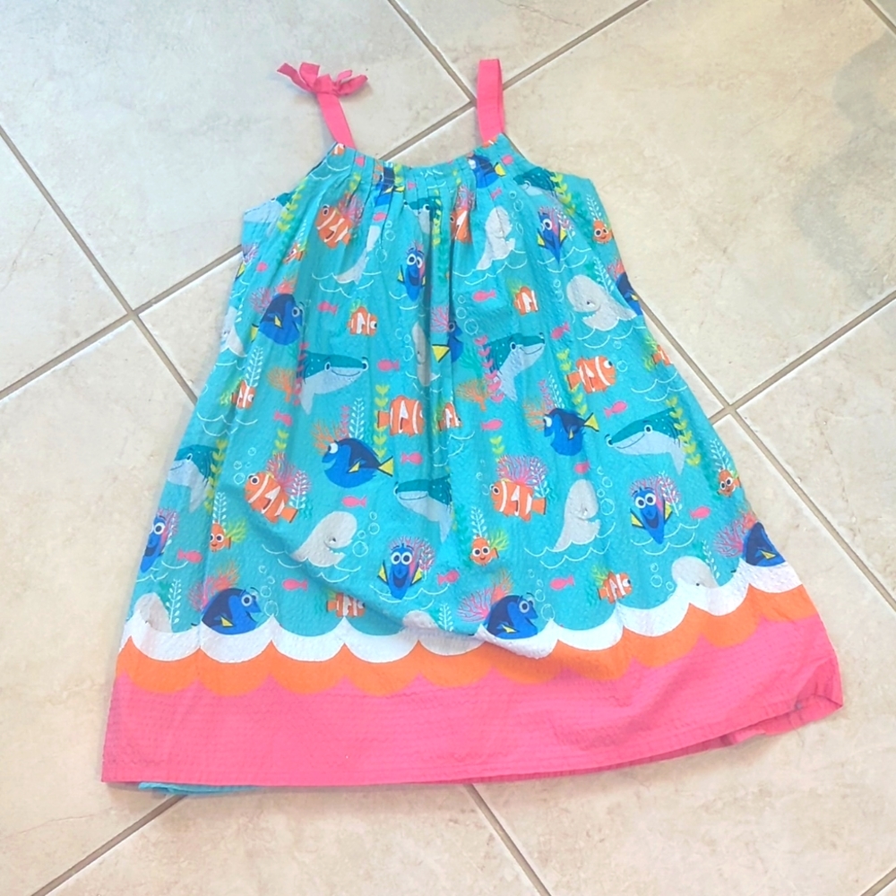 Disney size 7 Dory and Nemo blue fish dress